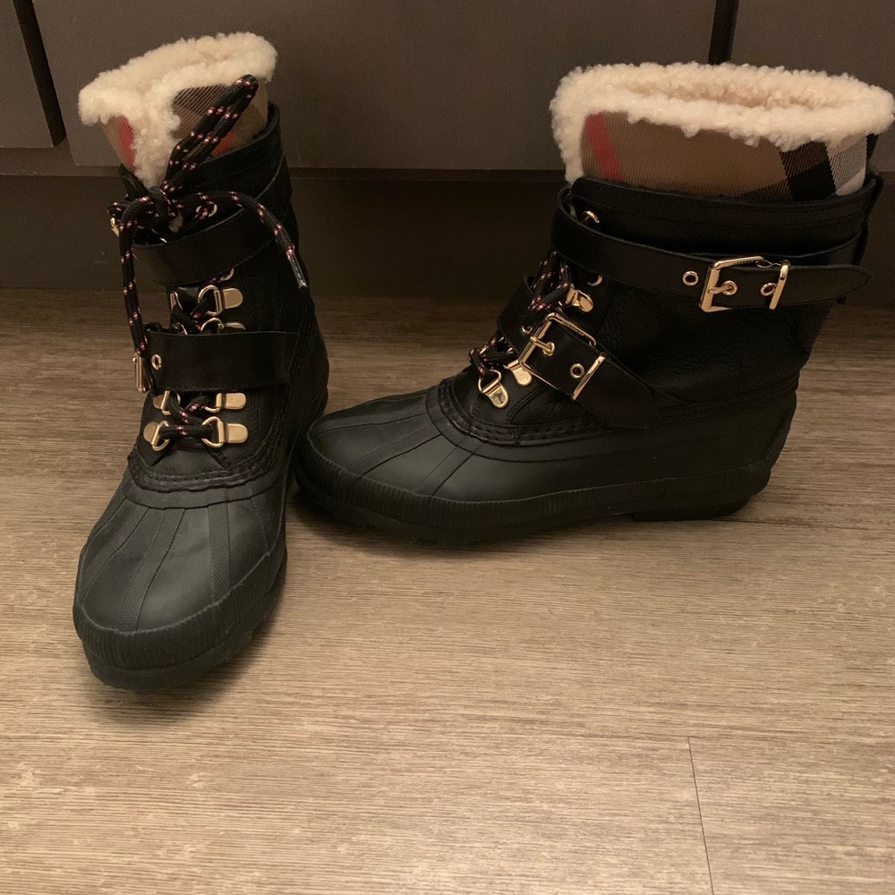 Burberry Suede and Shearling Boots